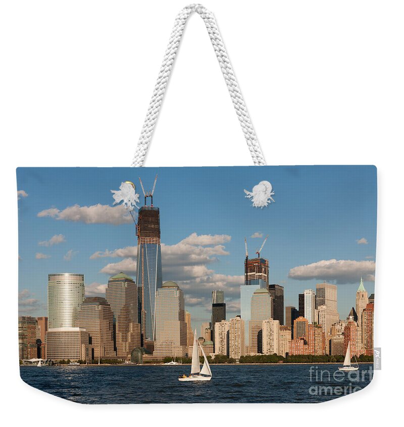 Clarence Holmes Weekender Tote Bag featuring the photograph Sailboats on the Hudson III by Clarence Holmes