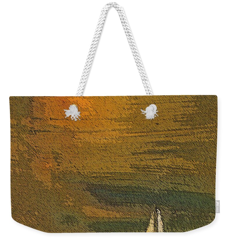Paintings Weekender Tote Bag featuring the painting Sailing the Julianna by Julie Lueders 