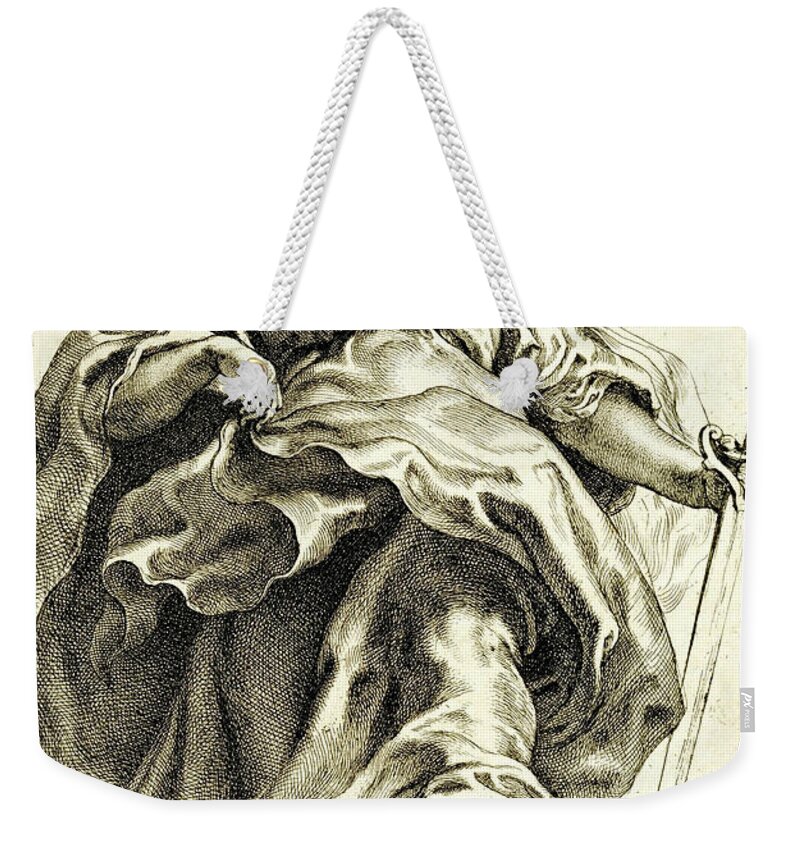Peter Paul Rubens Weekender Tote Bag featuring the relief Saint Catherine in the Clouds by Peter Paul Rubens