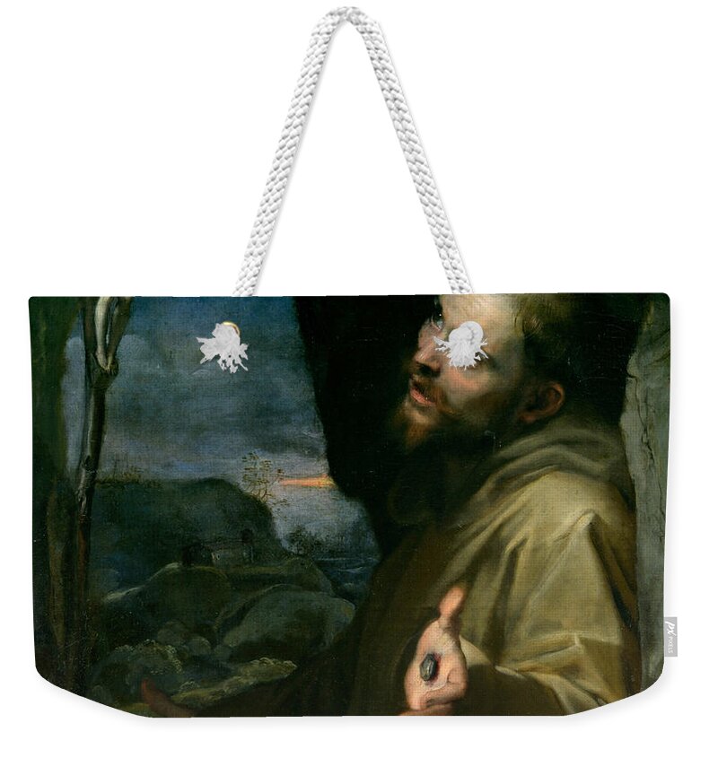 Federico Barocci Weekender Tote Bag featuring the painting Saint Francis by Federico Barocci