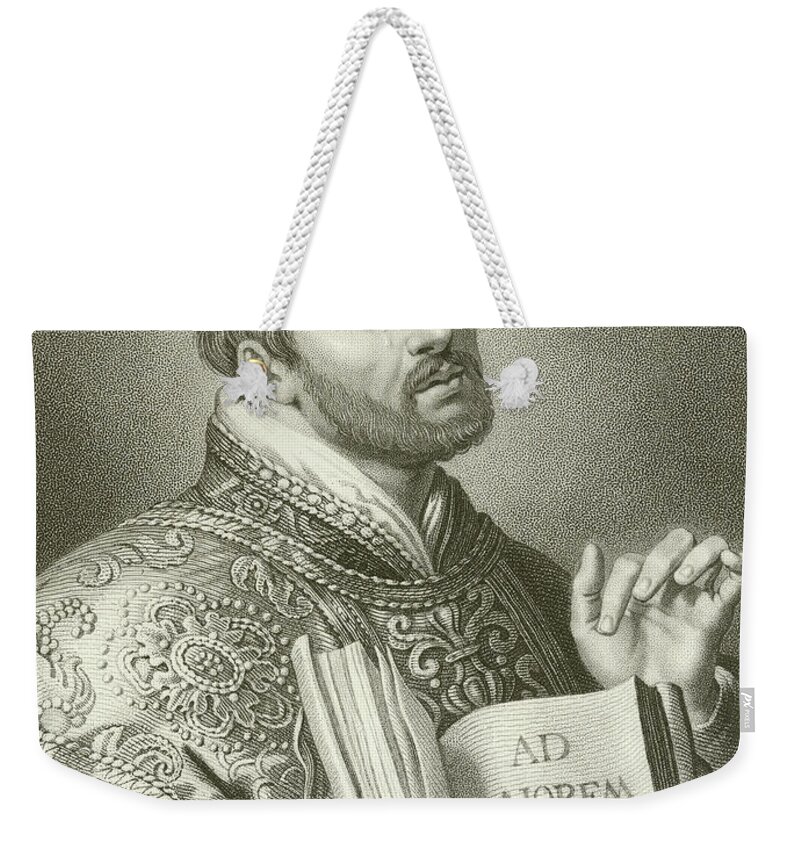 Saint Ignatius Of Loyola Weekender Tote Bag featuring the painting Saint Ignatius of Loyola by English School
