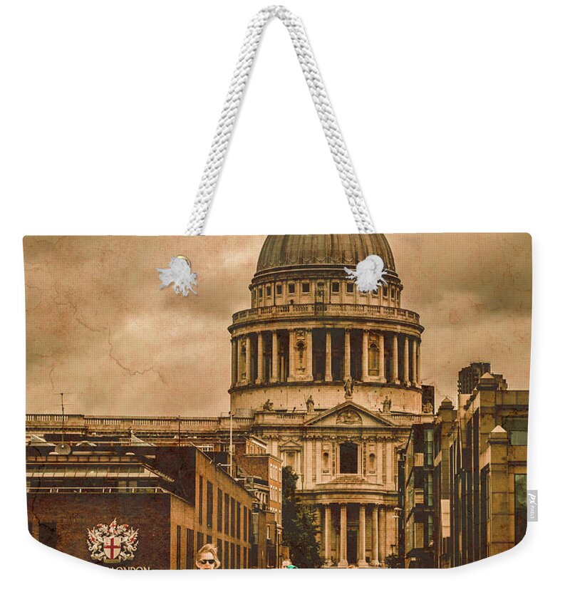 England Weekender Tote Bag featuring the photograph London, England - Saint Paul's in the City by Mark Forte