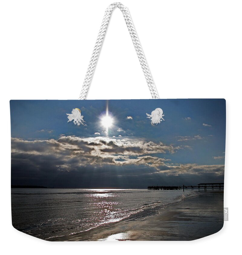 Water Weekender Tote Bag featuring the photograph Saint Simons Island by David Campbell