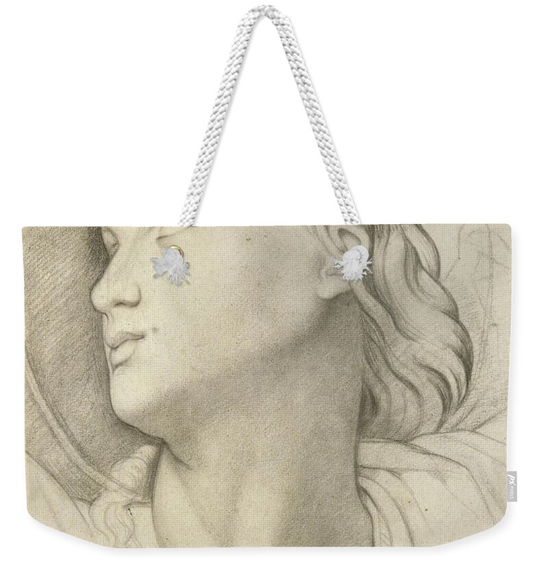 Female Weekender Tote Bag featuring the drawing Saint Symphorian after Ingres by Edgar Degas