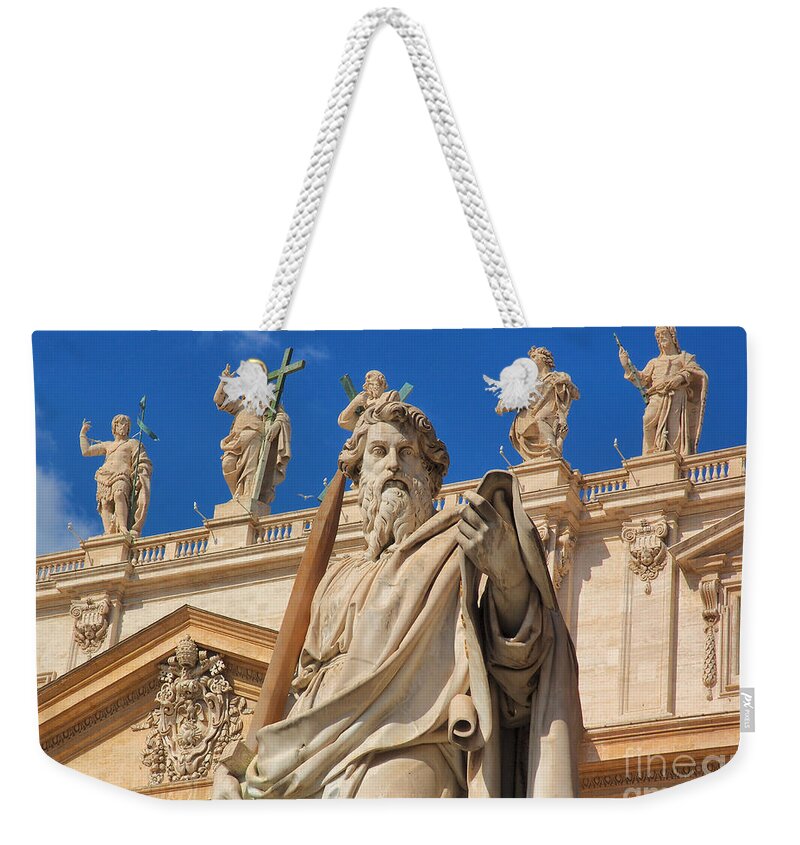 Vatican City Weekender Tote Bag featuring the photograph Saints by Joe Ng