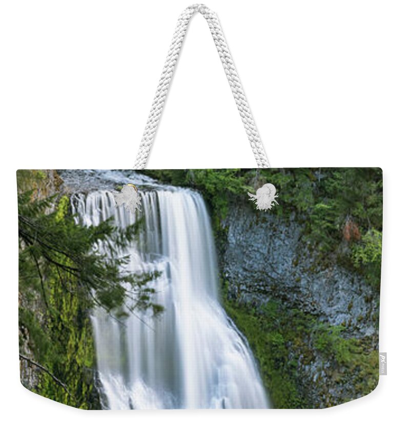 Waterfall Weekender Tote Bag featuring the photograph Salt Creek Falls by Catherine Avilez
