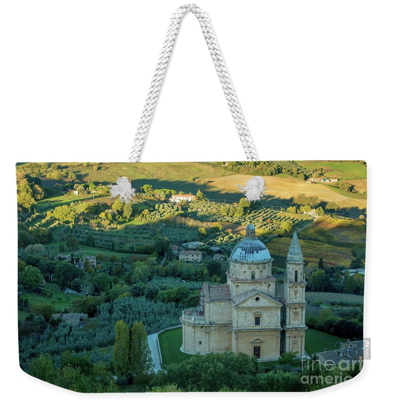 Tuscany Weekender Tote Bag featuring the photograph San Biagio Church by Brian Jannsen