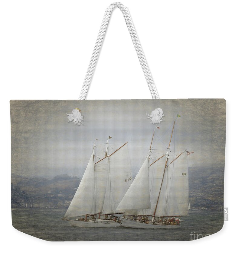 Impressionist-impressionism Weekender Tote Bag featuring the photograph San Francisco Bay Seascape Nbr.1 by Scott Cameron