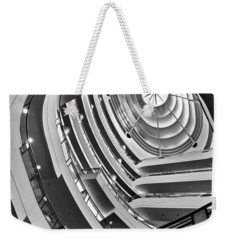 Nordstrom Weekender Tote Bag featuring the photograph San Francisco - Nordstrom Department Store Architecture by Carlos Alkmin