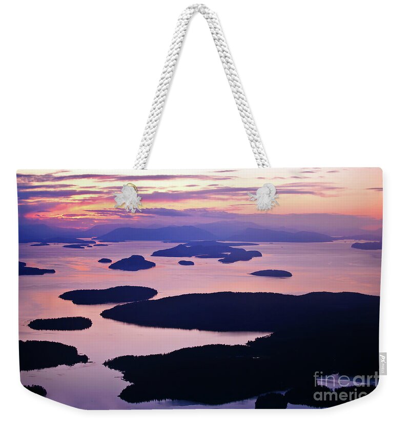 San Juan Islands Weekender Tote Bag featuring the photograph San Juans Tranquility by Mike Reid