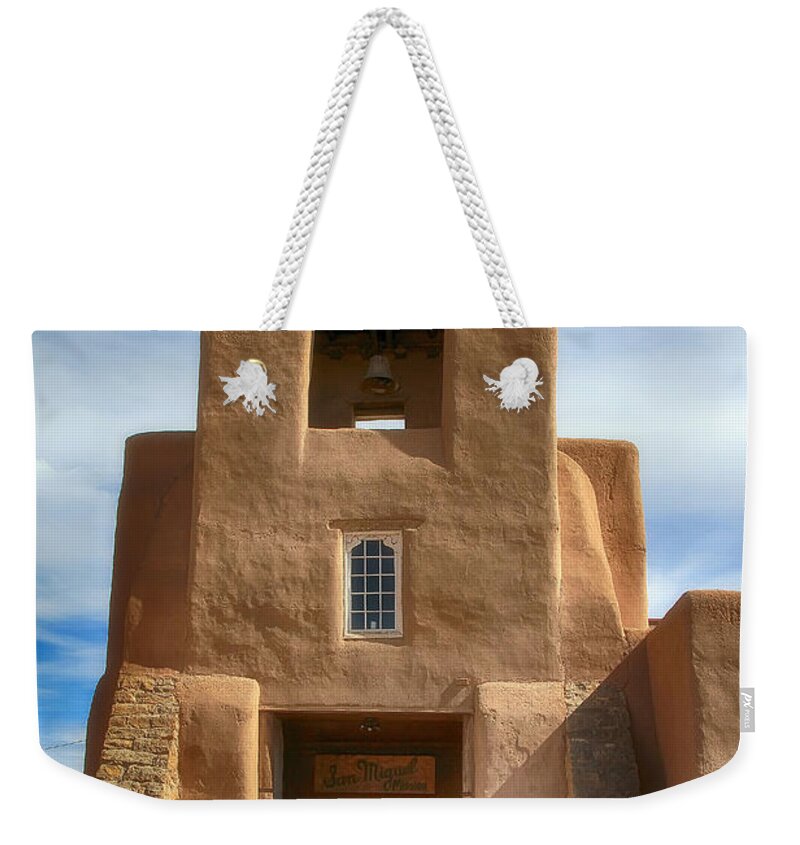 Church Weekender Tote Bag featuring the photograph San Miguel Church by Teresa Zieba