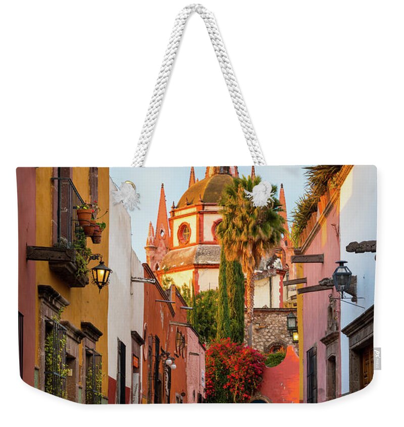 America Weekender Tote Bag featuring the photograph San Miguel Pueblo Magico by Inge Johnsson