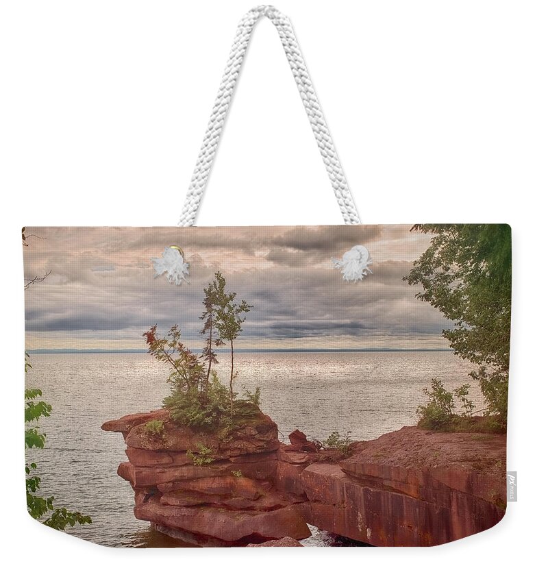 Sand Cliffs Weekender Tote Bag featuring the photograph Sand Cliffs by Jessica Levant