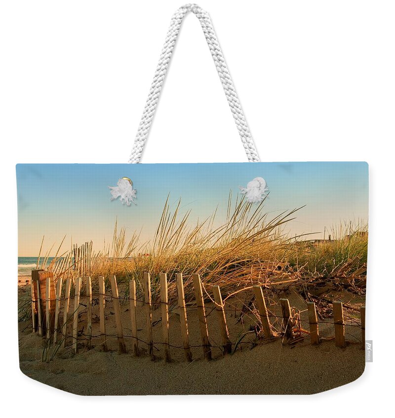 Jersey Shore Weekender Tote Bag featuring the photograph Sand Dune in Late September - Jersey Shore by Angie Tirado