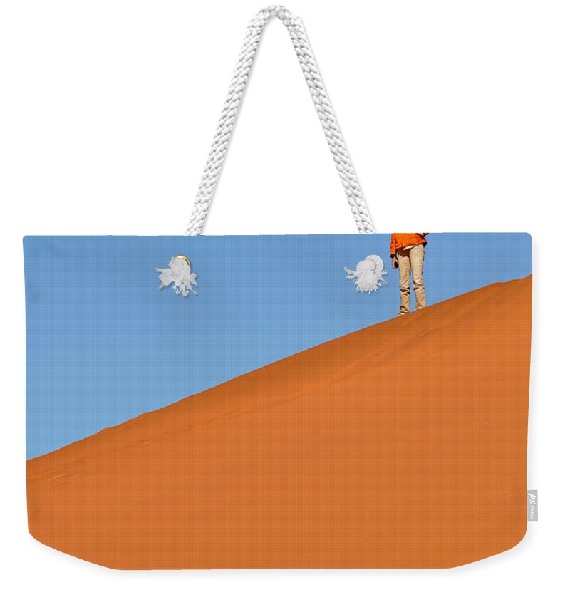 Deadvlei Weekender Tote Bag featuring the photograph Sand Dunes, Namib Desert by Francesco Tomasinelli