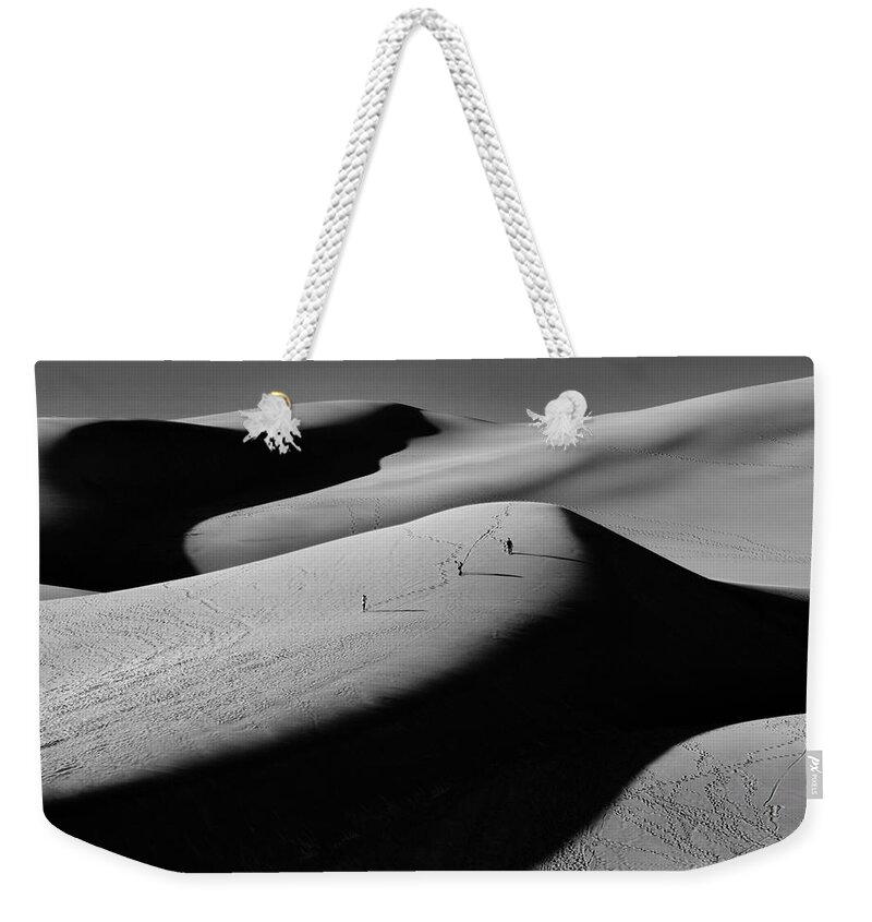 Landscape Weekender Tote Bag featuring the photograph Sand Surfers by Rand Ningali