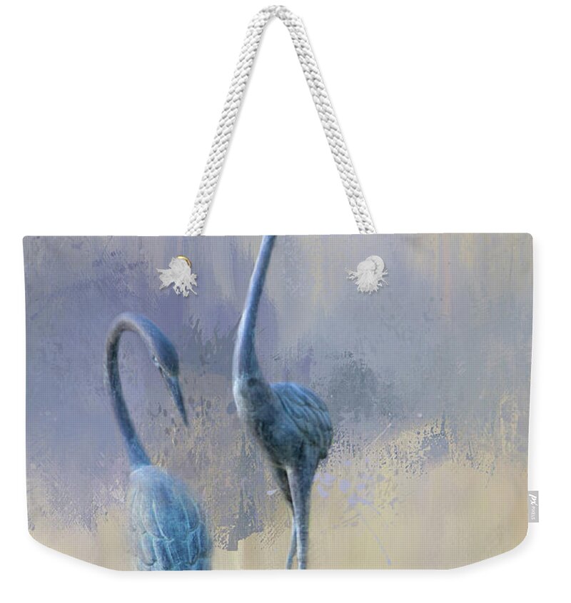 Nature Weekender Tote Bag featuring the digital art Sandhill Cranes by Terry Davis