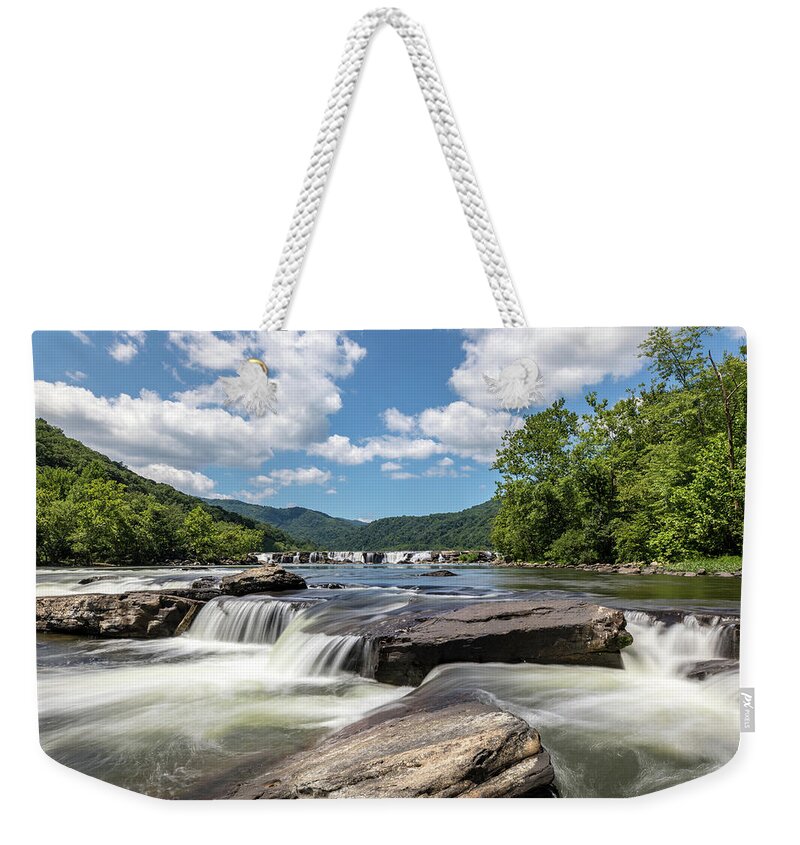 Photosbymch Weekender Tote Bag featuring the photograph Sandstone Falls by M C Hood