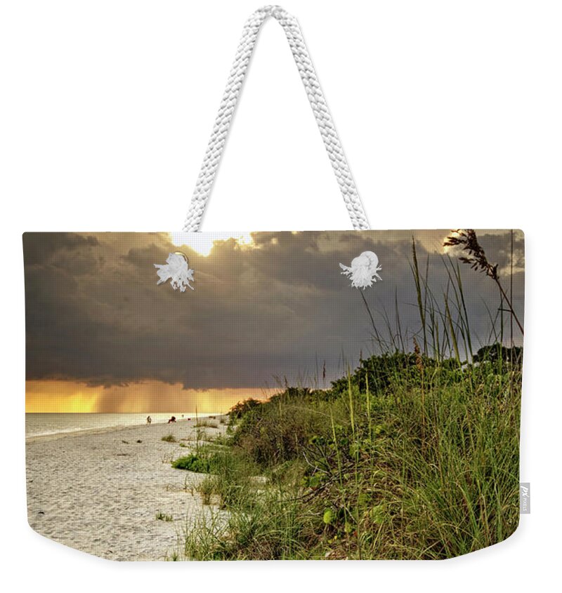 Sanibel Island Weekender Tote Bag featuring the photograph Sanibel Dune At Sunset by Greg and Chrystal Mimbs