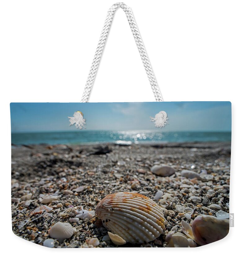 Sanibel Weekender Tote Bag featuring the photograph Sanibel Island Sea Shell Fort Myers Florida by Toby McGuire