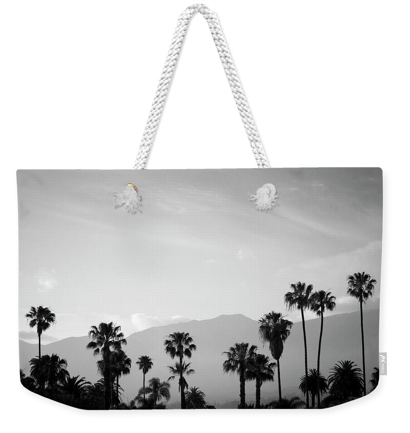Sunset Weekender Tote Bag featuring the photograph Santa Barbara I BW by David Gordon