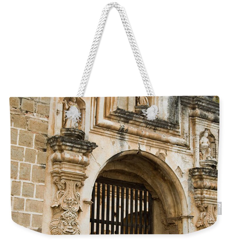 Santa Weekender Tote Bag featuring the photograph Santa Clara Antigua Guatemala Ruins 1 by Douglas Barnett