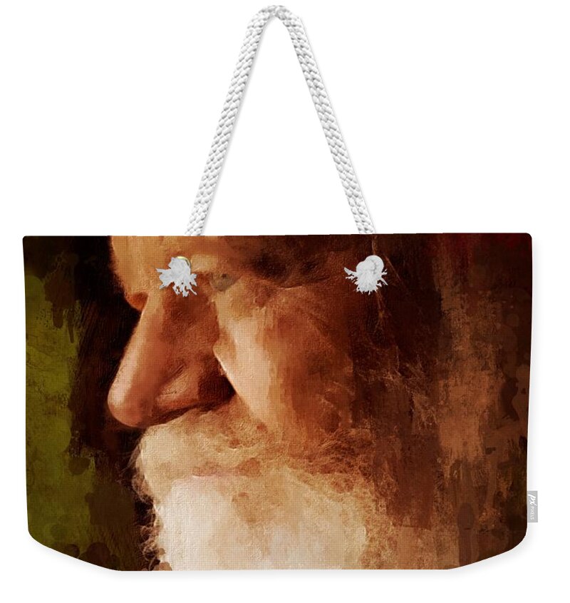 Santa Weekender Tote Bag featuring the digital art Santa by Lisa Noneman