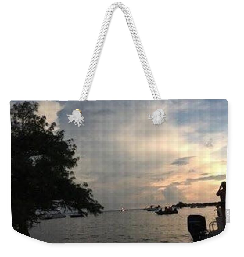  Weekender Tote Bag featuring the photograph Santee Eclipse by Elizabeth Harllee