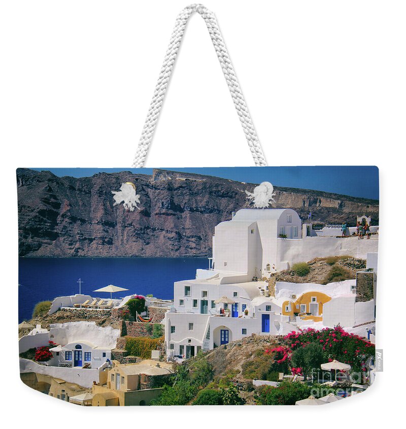Santorini Vision Weekender Tote Bag featuring the photograph Santorini Vision by Mariola Bitner