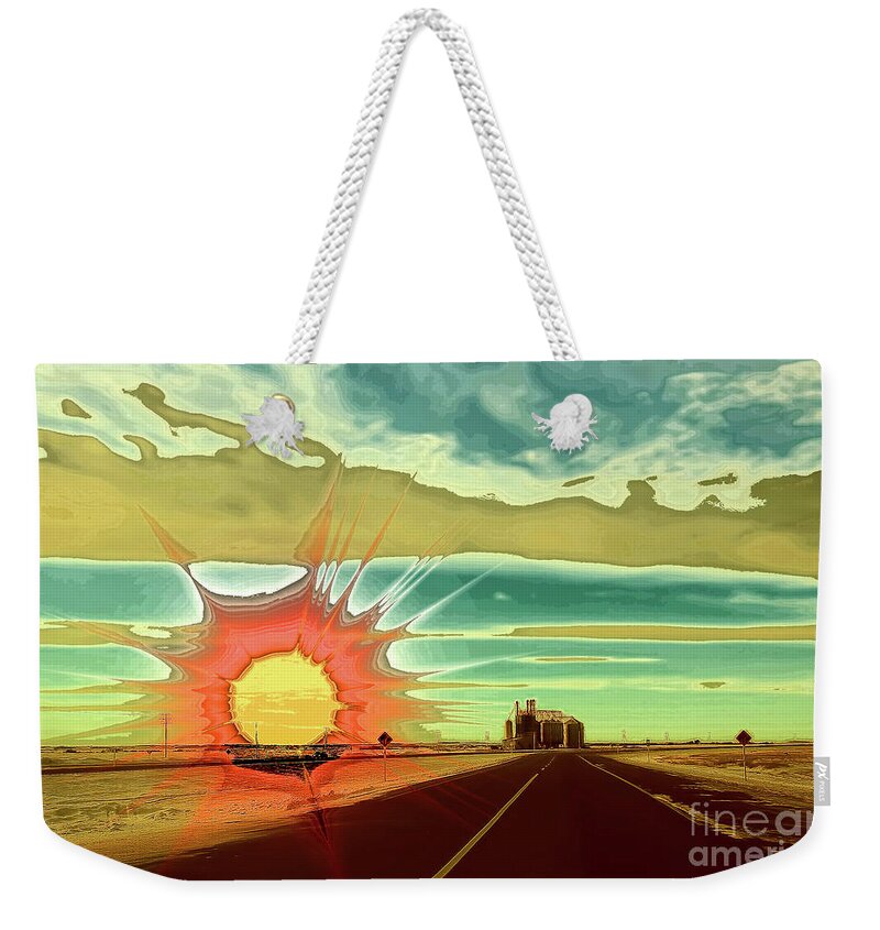 Sunset Weekender Tote Bag featuring the photograph Saskatchewan 2 by Elaine Hunter