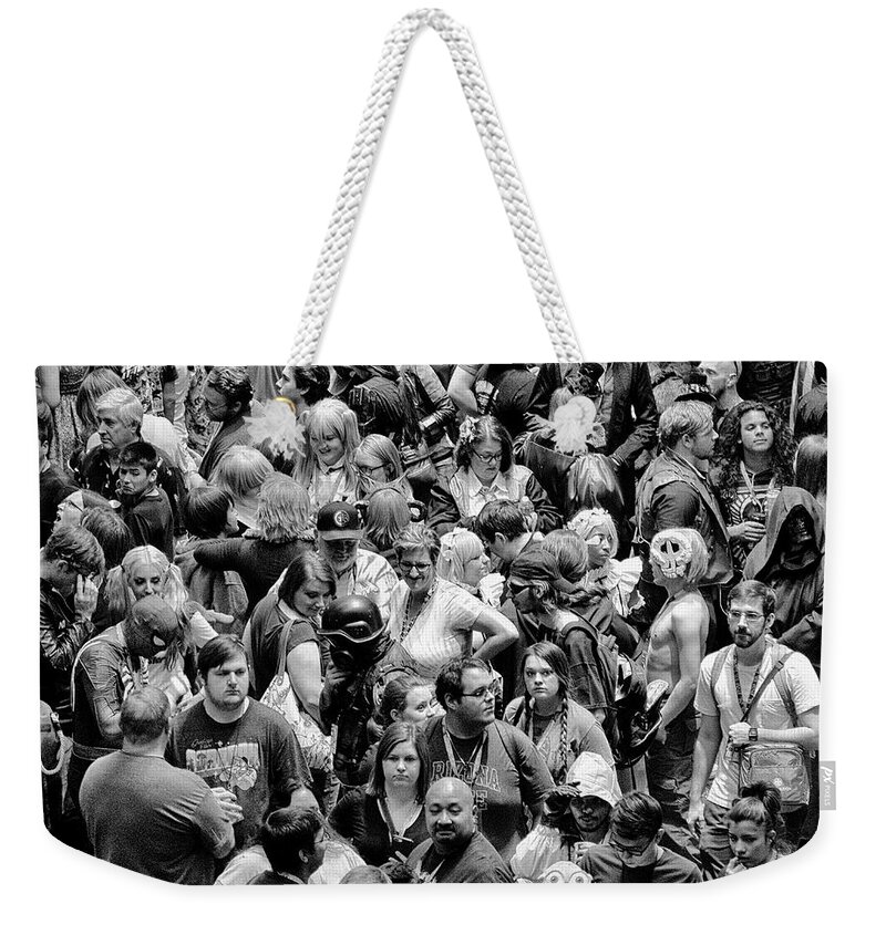 People Weekender Tote Bag featuring the photograph Saturday Morning at Phoenix Comicon by Karen Smale