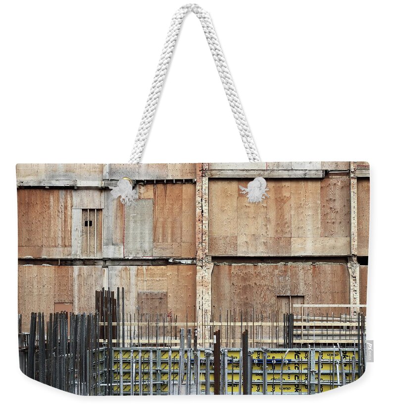 Urban Weekender Tote Bag featuring the photograph saving facade II by Kreddible Trout