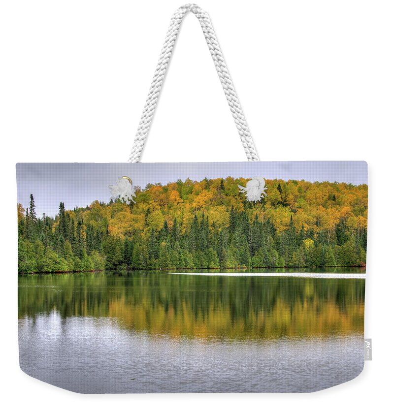 Minnesota Weekender Tote Bag featuring the photograph Jock Mock Lake by Steve Stuller
