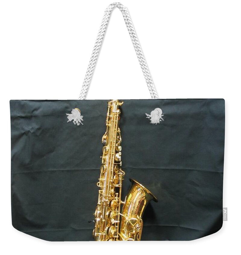Saxophone Weekender Tote Bag featuring the photograph Saxophone by Minami Daminami