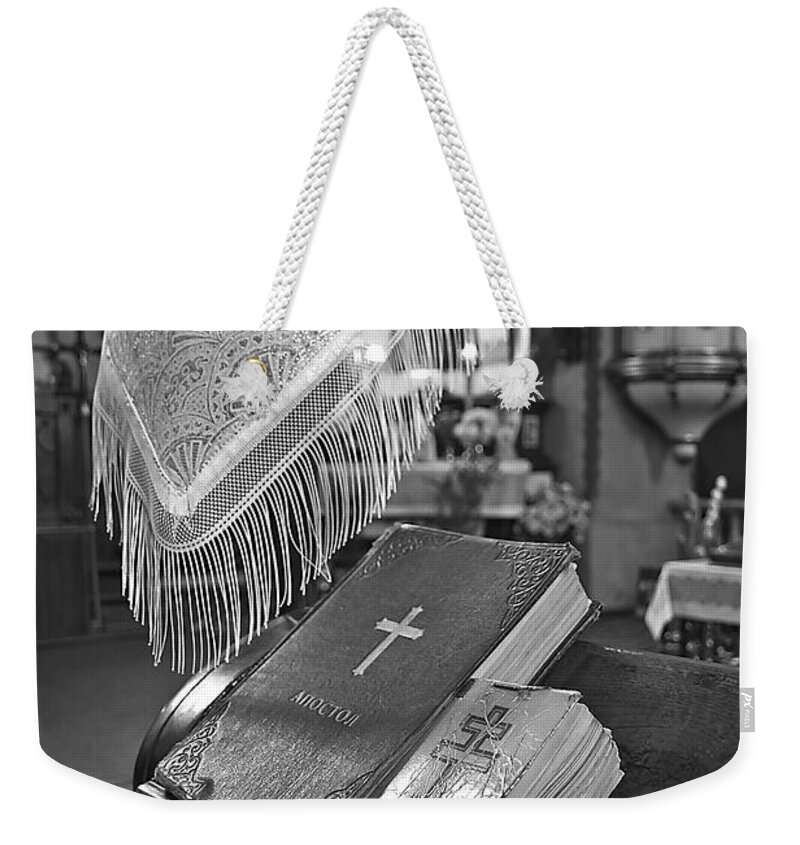 Bible Weekender Tote Bag featuring the photograph Say a Little Prayer by Evelina Kremsdorf