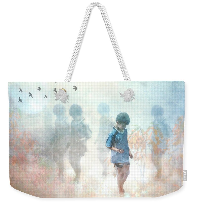 Digital Art Weekender Tote Bag featuring the photograph Scavenger--holding The Earth by Melissa D Johnston