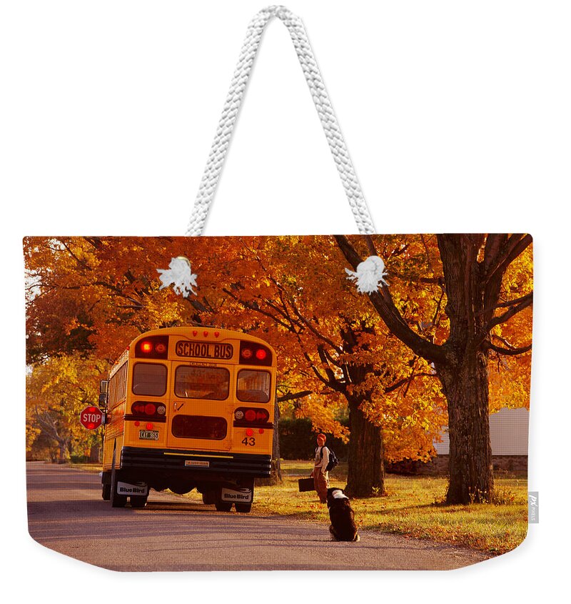 Teacher's Present. Tacher's Gift Weekender Tote Bag featuring the photograph Good Bye Friend I. Vermont by George Robinson