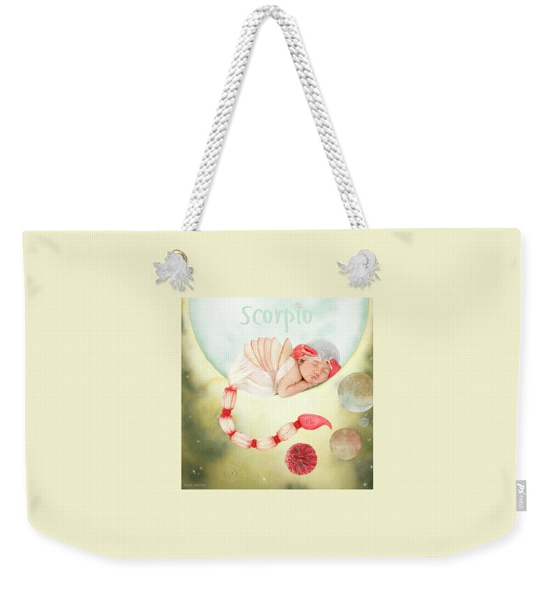Scorpio Weekender Tote Bag featuring the photograph Scorpio by Anne Geddes