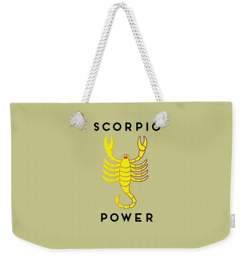 Mystic Weekender Tote Bag featuring the digital art Scorpio Power by Judy Hall-Folde
