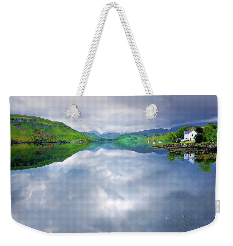 Sea Weekender Tote Bag featuring the digital art Scottish Reflection by Vicki Lea Eggen