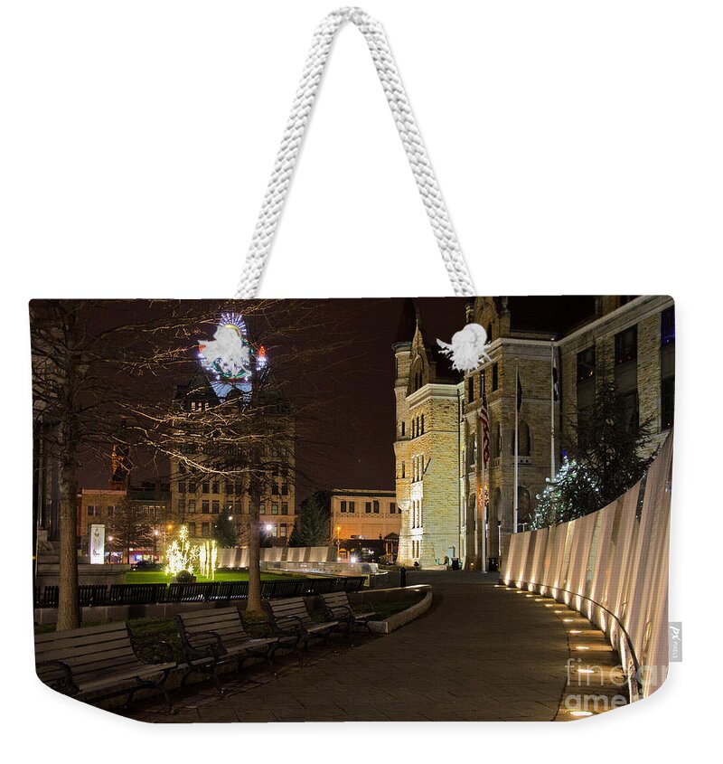Scranton Weekender Tote Bag featuring the photograph Scranton The Electric City by Jim Cook