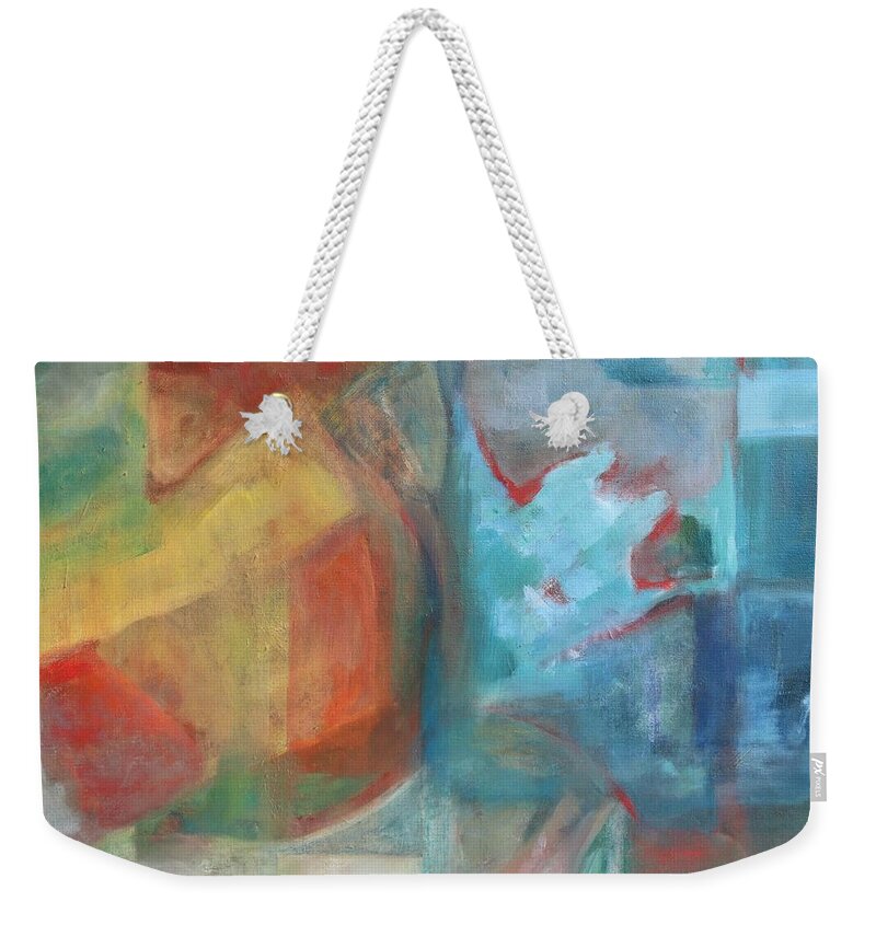 Painting Weekender Tote Bag featuring the painting Grapefruit Moon by Christel Roelandt