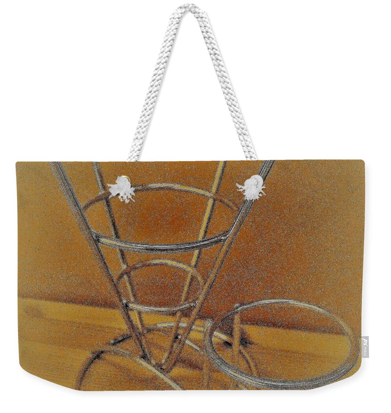 Art Weekender Tote Bag featuring the mixed media Sculpture by Funmi Adeshina