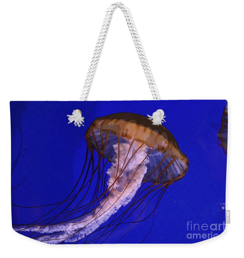 Jellyfish Weekender Tote Bag featuring the photograph Sea Jelly by Jeanette French