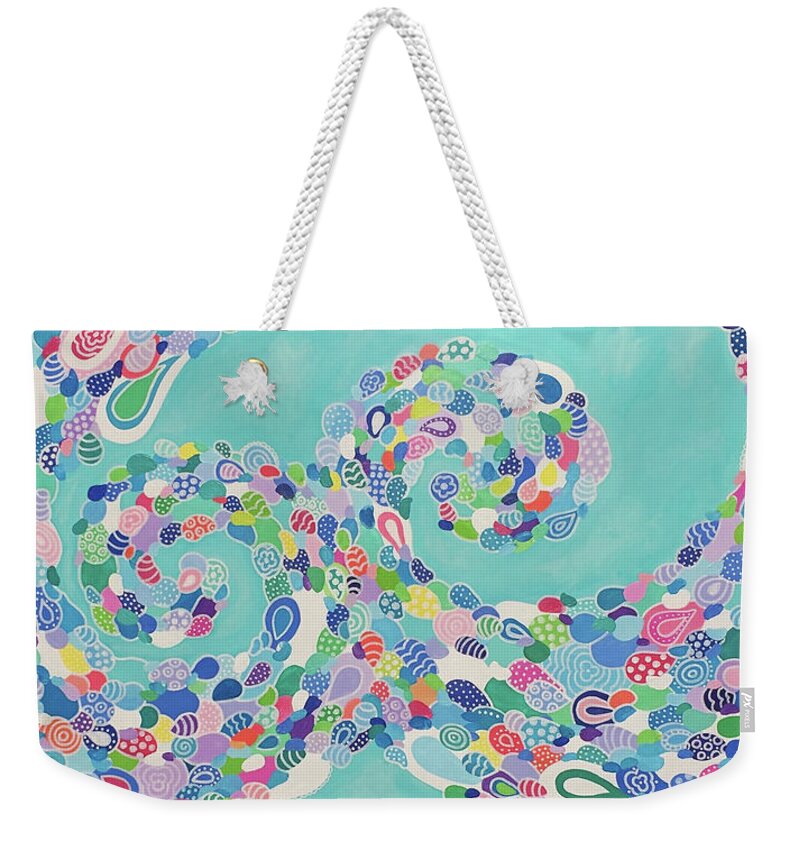 Pattern Art Weekender Tote Bag featuring the painting Sea Nymph by Beth Ann Scott