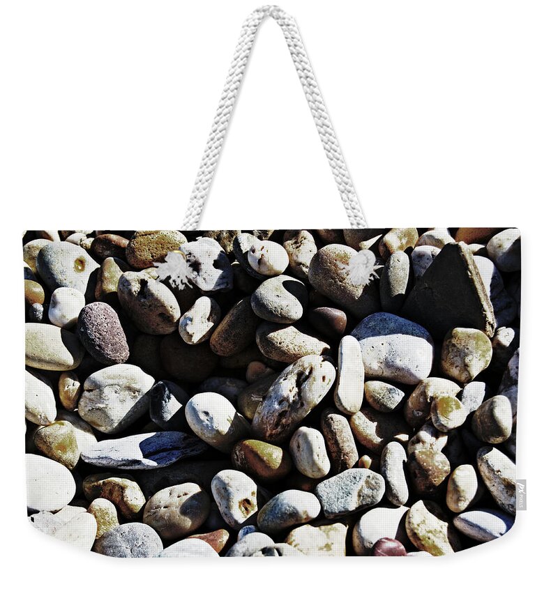 Sea Weekender Tote Bag featuring the photograph Sea The Stones by Tinto Designs