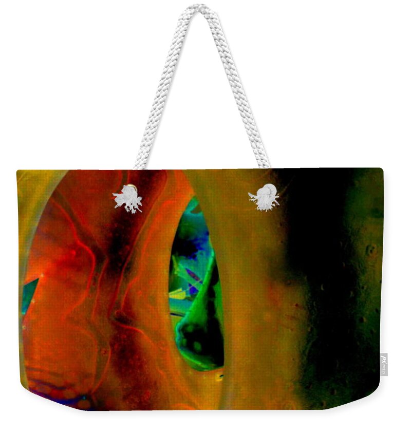 Seaglass Weekender Tote Bag featuring the photograph Seaglass Invert 15 by Randall Weidner