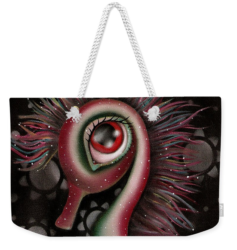 Seahorse Weekender Tote Bag featuring the painting Seahorse by Abril Andrade