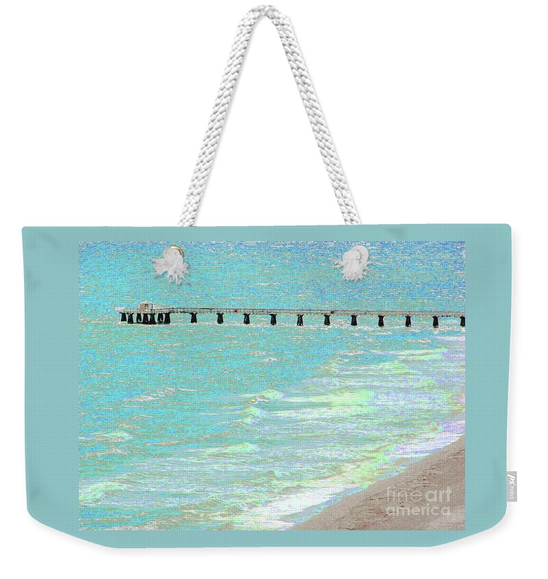Beach Weekender Tote Bag featuring the digital art Seascape 1004 by Corinne Carroll