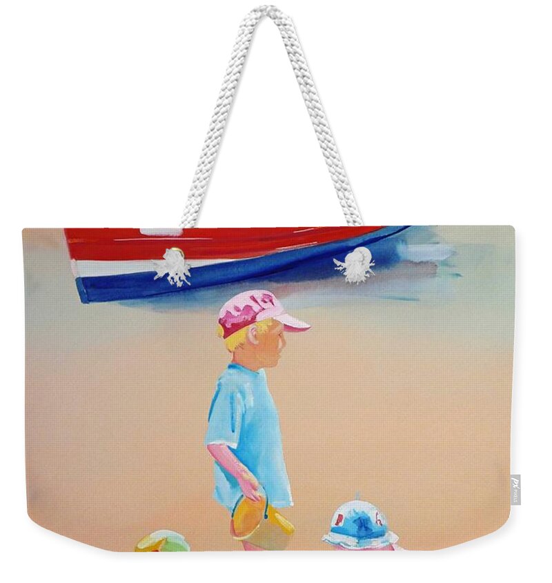 Boat Weekender Tote Bag featuring the painting Seaside by Charles Stuart